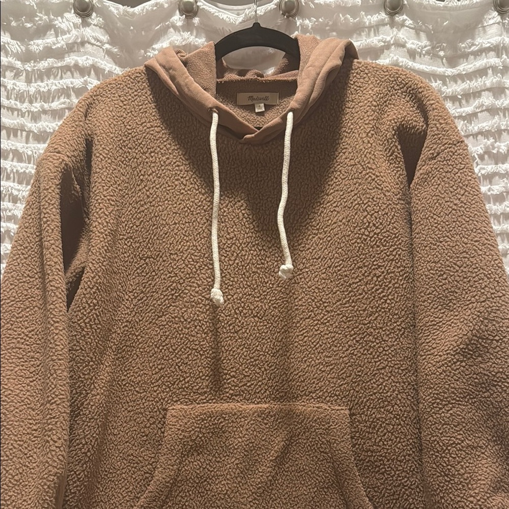 Madewell Cozy Brown Sherpa Hoodie